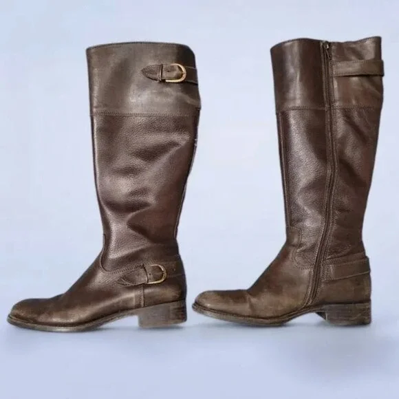 Aldo Brown Leather Boots - Size 7 - Picture 1 of 10